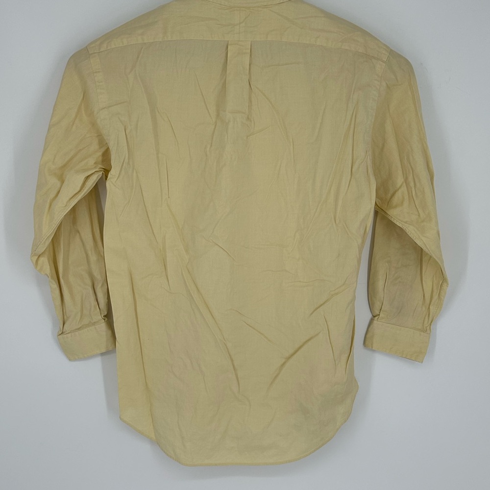 Polo Ralph Lauren Mens Sz 15.5 32/33 Oxford Shirt Yellow Yarmouth R5 - Picture 2 of 4